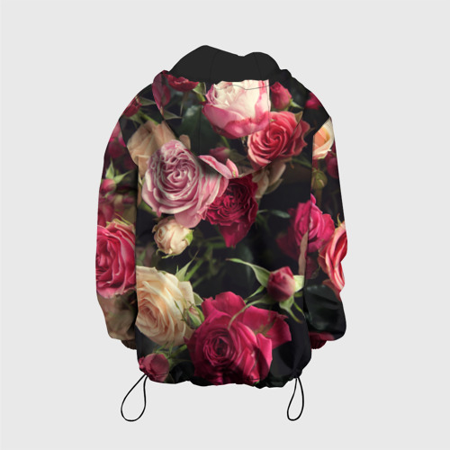 Детская куртка 3D Нежные кустовые розы, цвет черный - фото 2