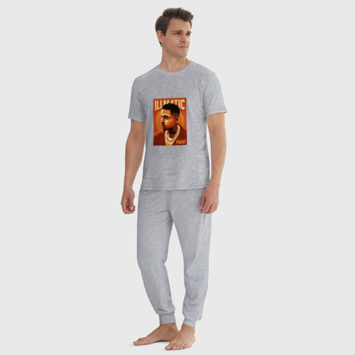 Мужская пижама хлопок с принтом Nas Illmatic, вид сбоку #3