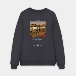 Мужской свитшот oversize без начеса хлопок System of a Down Chop Suey!