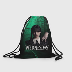 Рюкзак-мешок 3D Уэнсдэй зеленый лес