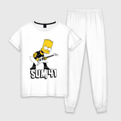 Женская пижама хлопок Sum41 Барт Симпсон рокер