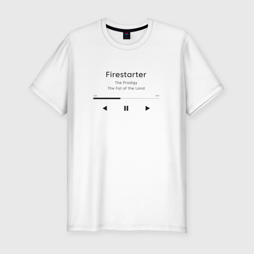 Мужская футболка хлопок Slim с принтом Firestarter The Prodigy, вид спереди #2