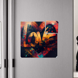 Плакат с принтом Love на День Святого Валентина для любого человека, вид спереди №4. Цвет основы: белый