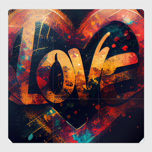 Магнитный плакат 3x3 с принтом Love на День Святого Валентина, вид спереди №1