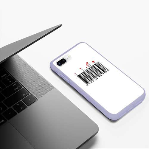 Чехол для iPhone 7Plus/8 Plus матовый с принтом Barcode love you, фото #5