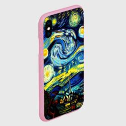 Чехол для iPhone XS Max матовый Винсент ван Гог, звездная ночь - фото 2