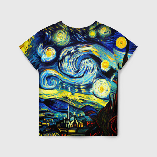 Детская футболка 3D Винсент ван Гог, звездная ночь, цвет 3D печать - фото 2