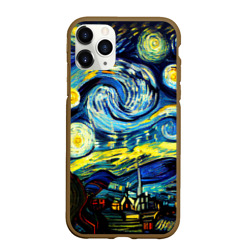 Чехол для iPhone 11 Pro Max матовый Винсент ван Гог, звездная ночь