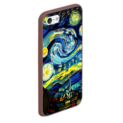 Чехол для iPhone 5/5S матовый Винсент ван Гог, звездная ночь - фото 2