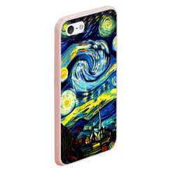 Чехол для iPhone 5/5S матовый Винсент ван Гог, звездная ночь - фото 2