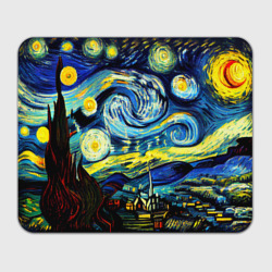 Винсент ван Гог, звездная ночь – Прямоугольный коврик для мышки с принтом купить