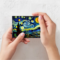 Поздравительная открытка Винсент ван Гог, звездная ночь - фото 2