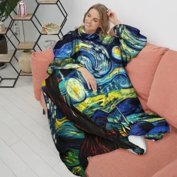 Плед с рукавами Винсент ван Гог, звездная ночь - фото 2