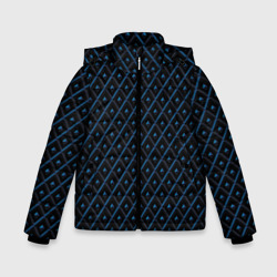 Зимняя куртка для мальчиков 3D Ромбики синие