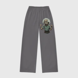 Женские брюки oversize без начеса хлопок Эйнштейн в гневе