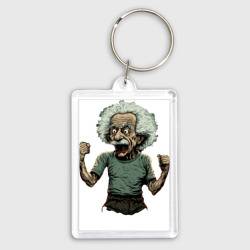 Брелок прямоугольный 35*50 Эйнштейн в гневе