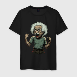 Мужская футболка хлопок Эйнштейн в гневе