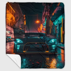 Плед с рукавами GTR в ночном городе