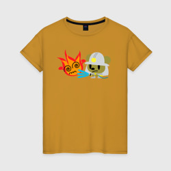 Женская футболка хлопок Мышонок пожарный