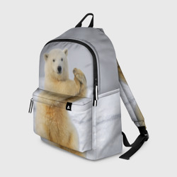 Рюкзак 3D Белый медведь разминается
