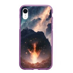  Свет галактики над местностью – Чехол для iPhone XR матовый с принтом купить