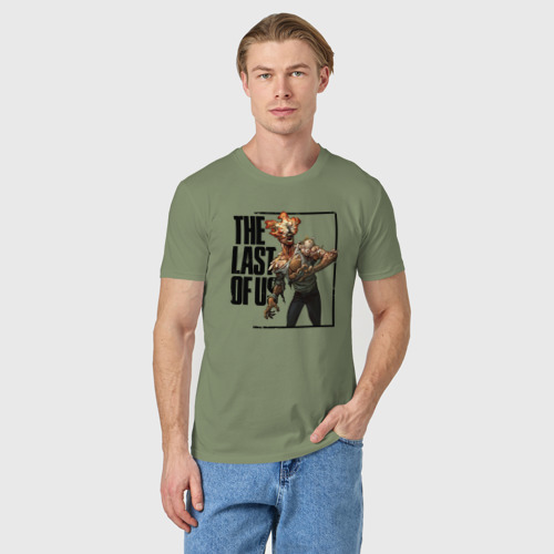 Мужская футболка хлопок с принтом Clicker - The Last of us, фото на моделе #1