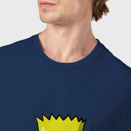 Мужская футболка хлопок с принтом Барт и скейт, фото #4