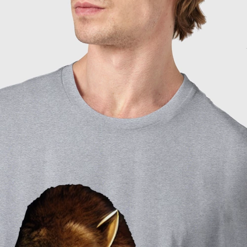 Мужская футболка хлопок с принтом Мамонт  папант, фото #4