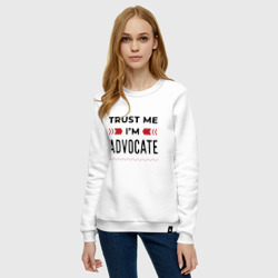 Женский свитшот хлопок Trust me - I'm advocate - фото 2