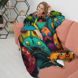 Плед с рукавами Монстры в темноте - фото 2