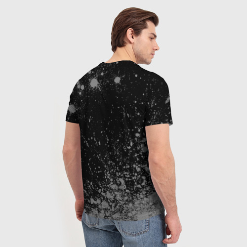 Мужская футболка 3D с принтом На Земле с 1993: краска на темном, вид сзади #2