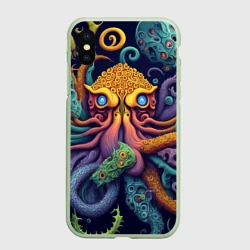 Чехол для iPhone XS Max матовый Гипно осьминог