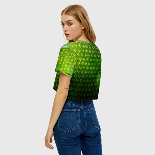 Женская футболка Crop-top 3D Нахида - Малая властительница Кусанали элементали, цвет 3D печать - фото 5