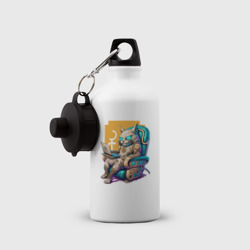Бутылка спортивная Кот геймер в кресле - фото 2