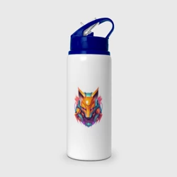 Бутылка для воды с трубочкой Кибер лиса