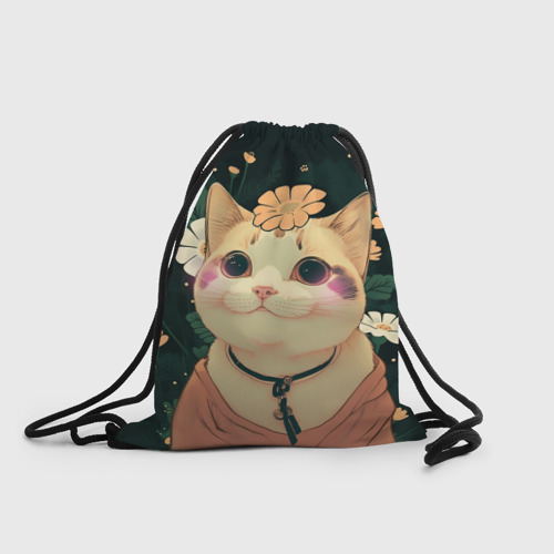 Рюкзак-мешок 3D Смущённый мемный котик