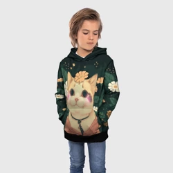 Детская толстовка 3D Смущённый мемный котик - фото 2