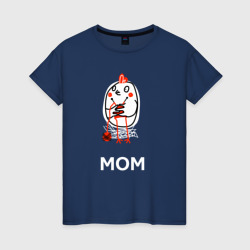 Женская футболка хлопок Мама курочка ждет цыплят