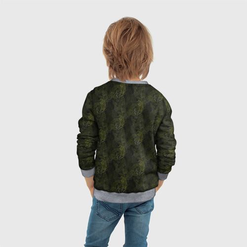 Детский свитшот 3D с принтом Андрей камуфляж, вид сзади #2