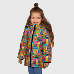 Зимняя куртка для девочек 3D Лоскутное шитье нейросеть - фото 2