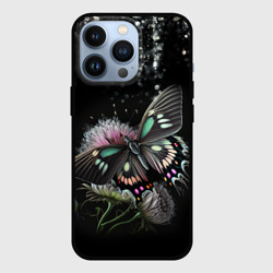 Чехол для iPhone 13 Pro Бабочка на цветах