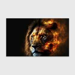 Бумага для упаковки 3D Лев и огонь