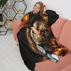 Плед с рукавами Лев и огонь - фото 2