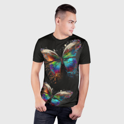 Мужская футболка 3D Slim Художественные бабочки - фото 2