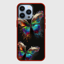 Чехол для iPhone 13 Pro Художественные бабочки