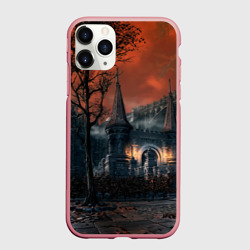 Чехол для iPhone 11 Pro Max матовый Bloodborne пейзаж