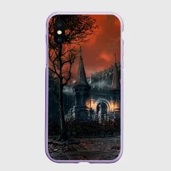 Чехол для iPhone XS Max матовый Bloodborne пейзаж