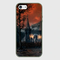 Чехол для iPhone 5/5S матовый Bloodborne пейзаж