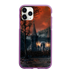 Чехол для iPhone 11 Pro Max матовый Bloodborne пейзаж