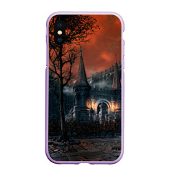 Чехол для iPhone XS Max матовый Bloodborne пейзаж